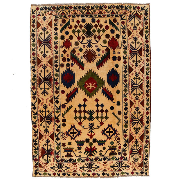 Hand Knotted Kohistani Area Rug 6' 7" x 9' 3" - No. AL45950