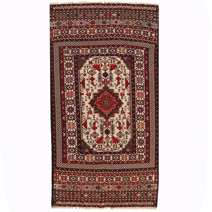 Handmade Maliki Kilim 3' 7" x 6' 2" - No. AL30301