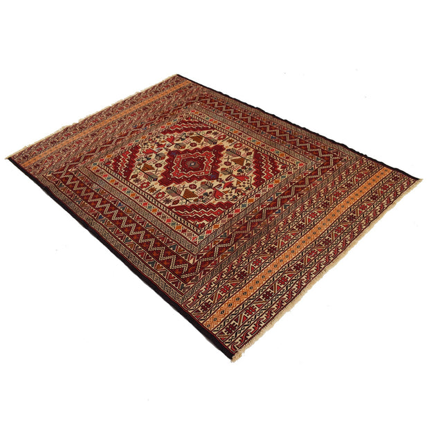Handmade Maliki Kilim 4' 4" x 6' 2" - No. AL73291