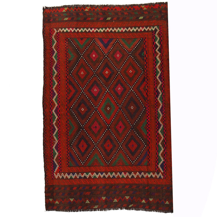 Hand Knotted Suzuni Kelim 4' 4" x 6' 7" - No. AL73895