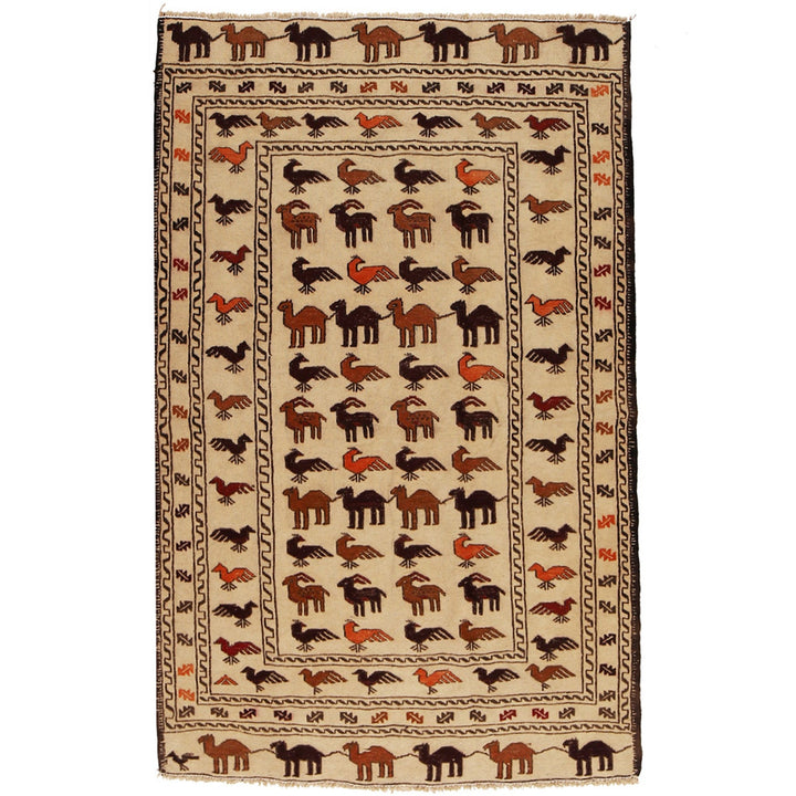 Handmade Soumak Kelim 4' 3" x 6' 5" - No. AL27554