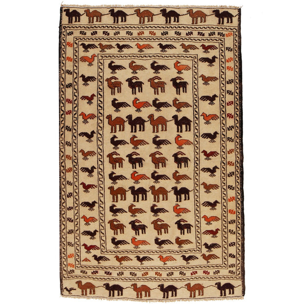 Handmade Soumak Kelim 4' 3" x 6' 5" - No. AL27554