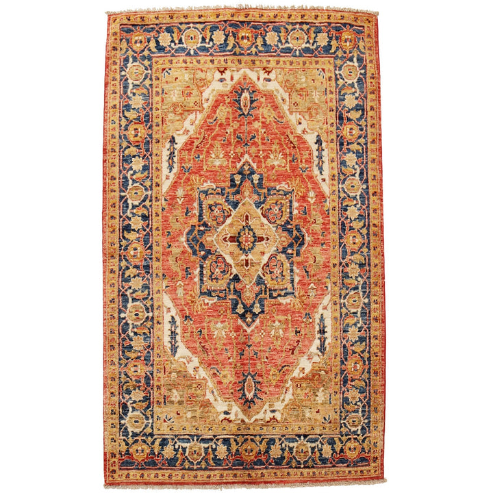 Handmade Persian Design Heriz Carpet 3' 7" x 6' 0" - No. AL30610