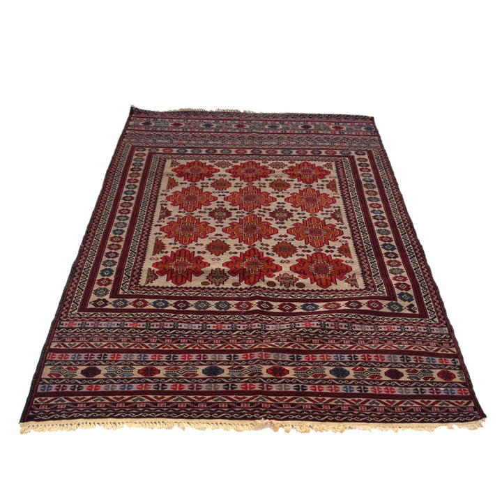 Handmade Maliki Kilim 4' 2" x 6' 7" - No. AL33224