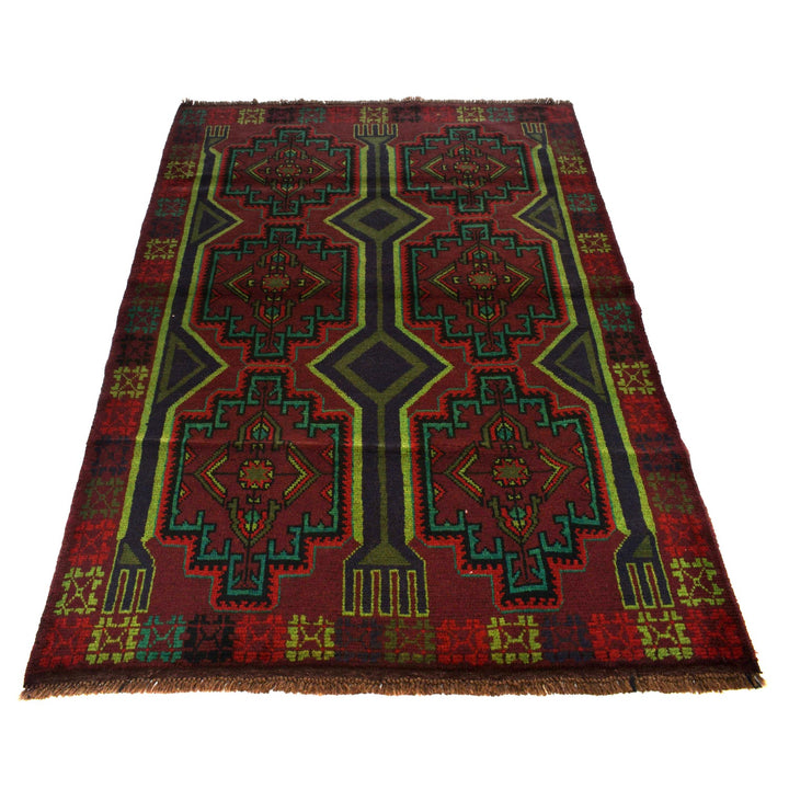 Red Color Baluchi Rug 4' 4" x 6' 6" - No. AL93295