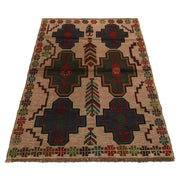 Tan Color Baluchi Rug 4' 0" x 6' 2" - No. AL51151
