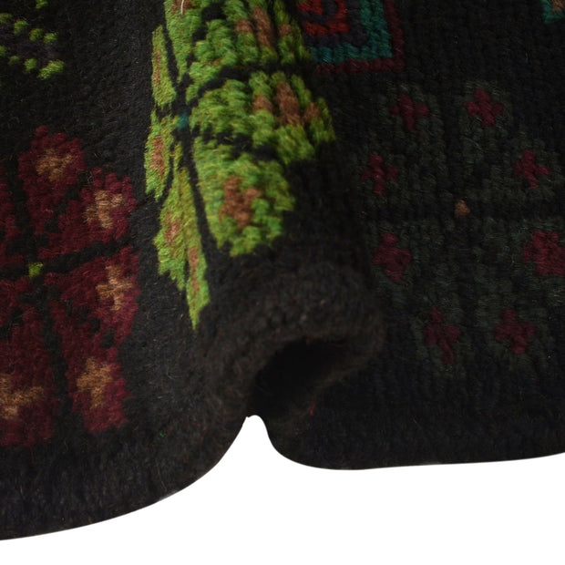 Black Color Baluchi Rug 4' 2" x 6' 5" - No. AL21115