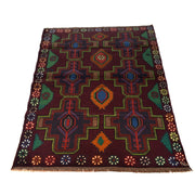 Dark Purple Color Baluchi Rug 4' 4" x 6' 1" - No. AL98495
