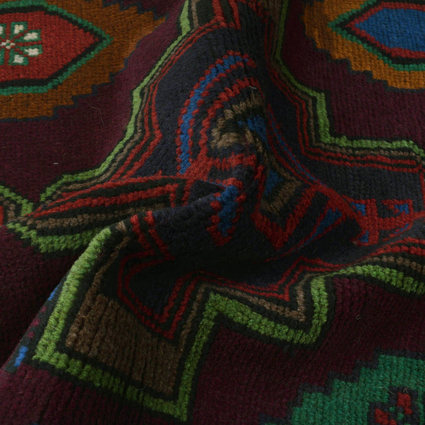 Dark Purple Color Baluchi Rug 4' 4" x 6' 1" - No. AL98495