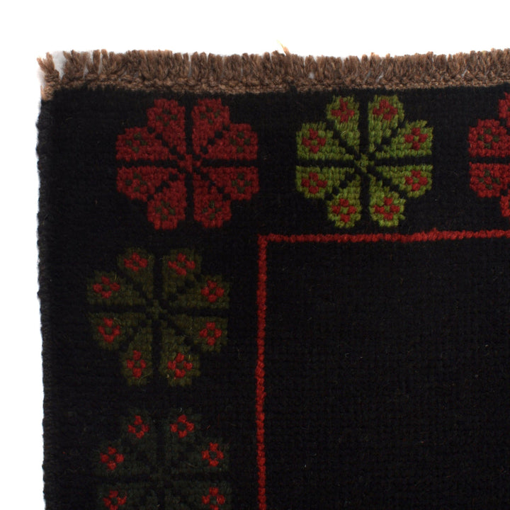 Black Color Baluchi Rug 4' 0" x 6' 9" - No. AL36374