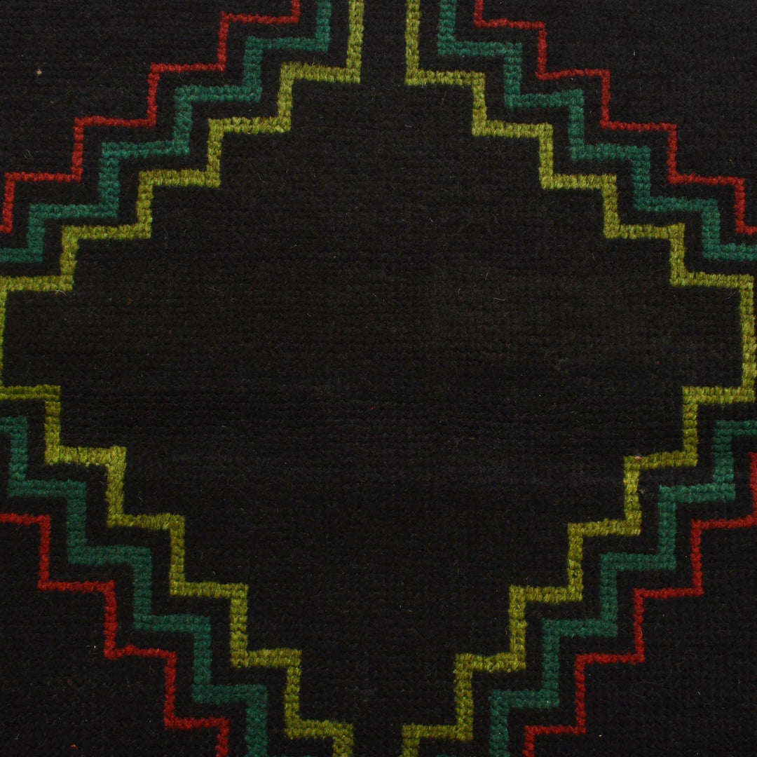 Black Color Baluchi Rug 4' 0" x 6' 9" - No. AL36374