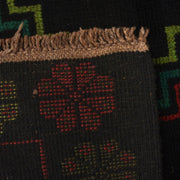 Black Color Baluchi Rug 4' 0" x 6' 9" - No. AL36374