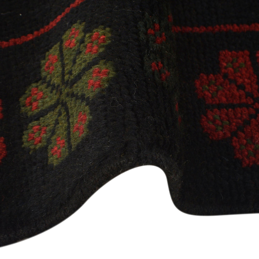 Black Color Baluchi Rug 4' 0" x 6' 9" - No. AL36374