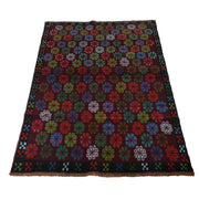Dark Purple Color Baluchi Rug 4' 0" x 5' 7" - No. AL48672