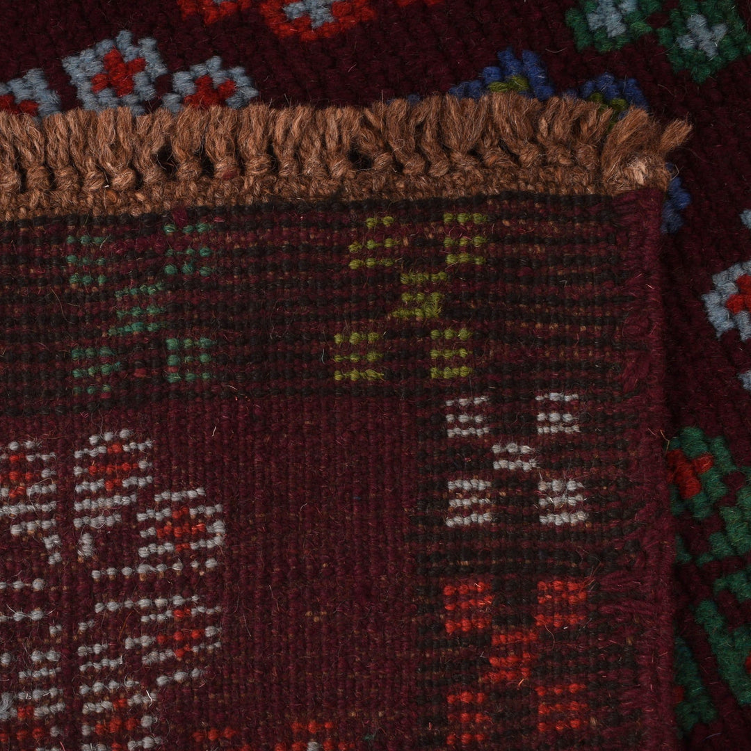 Dark Purple Color Baluchi Rug 4' 0" x 5' 7" - No. AL48672