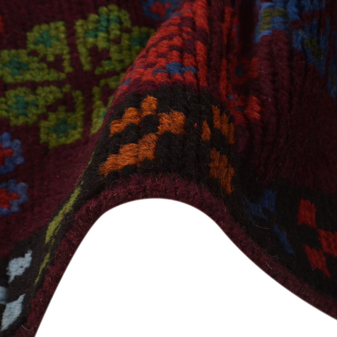 Dark Purple Color Baluchi Rug 4' 0" x 5' 7" - No. AL48672