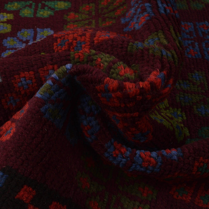 Dark Purple Color Baluchi Rug 4' 0" x 5' 7" - No. AL48672