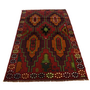 Handmade Balochi Rug 4' 0" x 6' 6" - No. AL15896