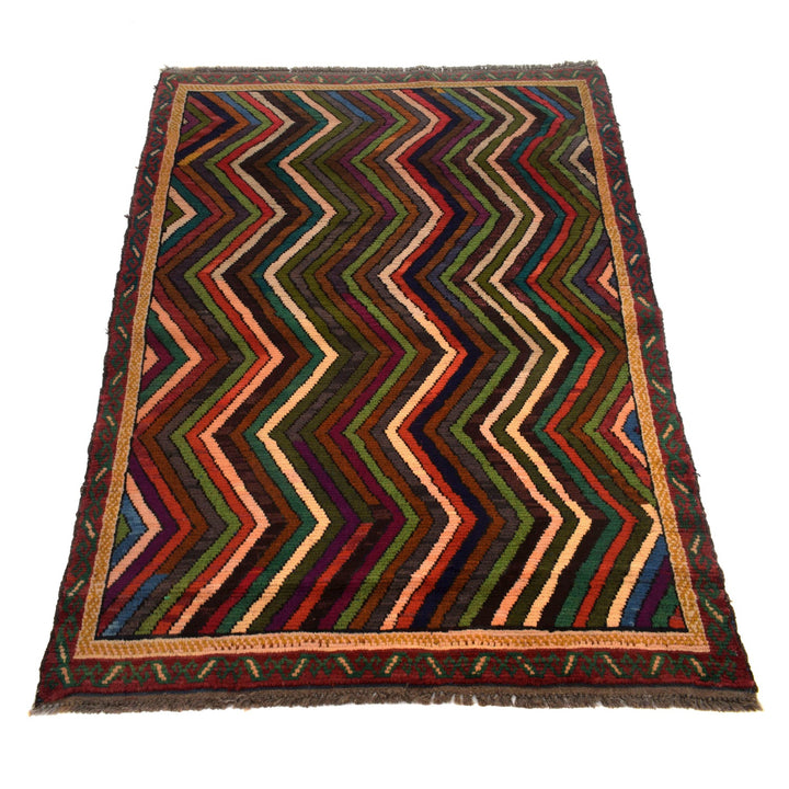 Handmade Balochi Rug 4' 0" x 5' 8" - No. AL76525