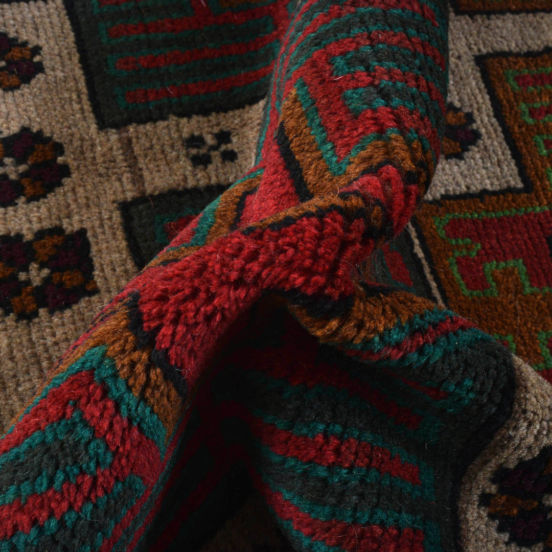 Handmade Balochi Rug 4' 0" x 6' 7" - No. AL49363