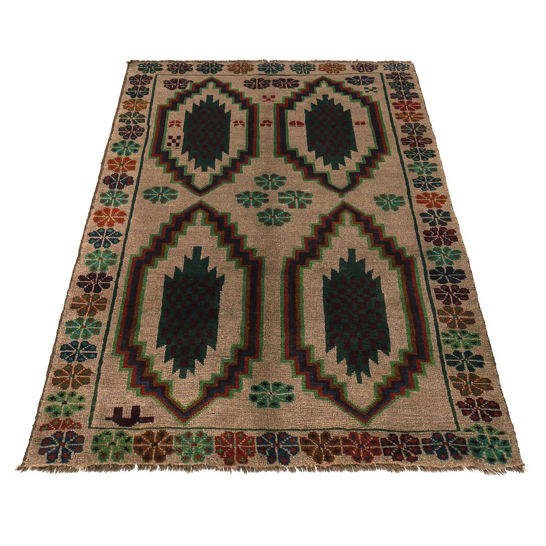 Handmade Balochi Rug 4' 0" x 6' 7" - No. AL75090