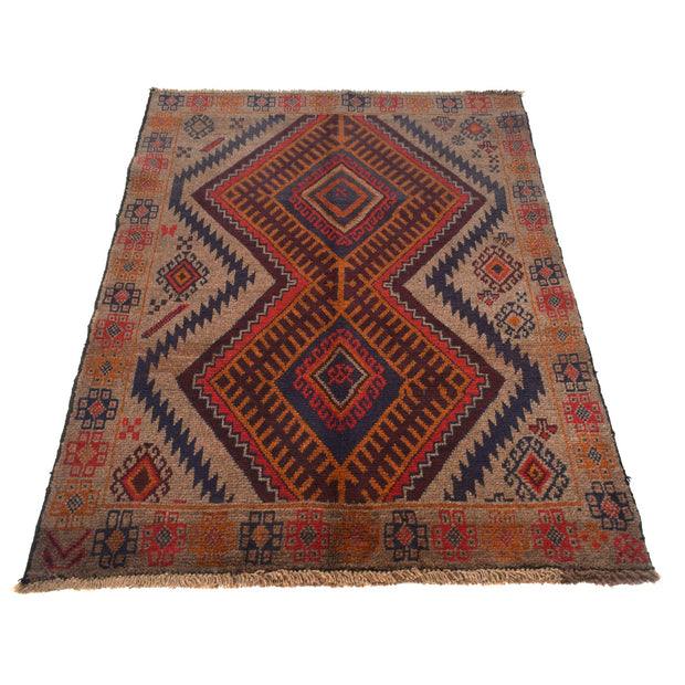 Handmade Balochi Rug 3' 9" x 5' 7" - No. AL96673