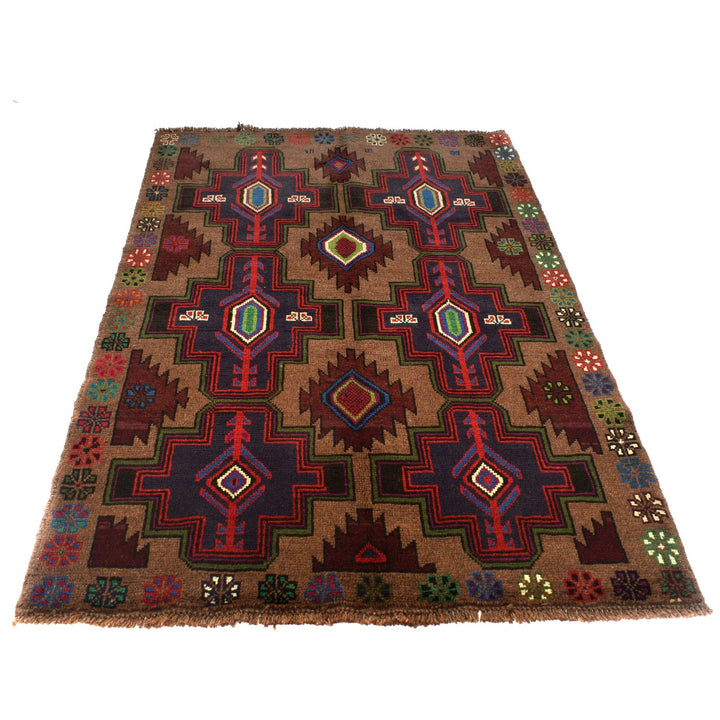 Handmade Balochi Rug 4' 2" x 6' 3" - No. AL65022