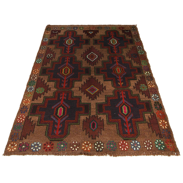 Handmade Balochi Rug 4' 2" x 6' 1" - No. AL47611