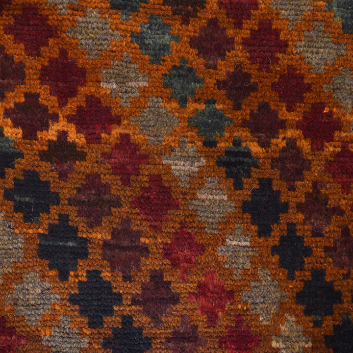 Afghan Baluchi Rug 3' 11" x 6' 4" Hand-Knotted close-up