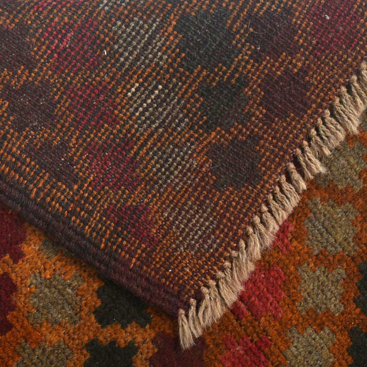 Afghan Baluchi Rug 3' 11" x 6' 4" Hand-Knotted pattern