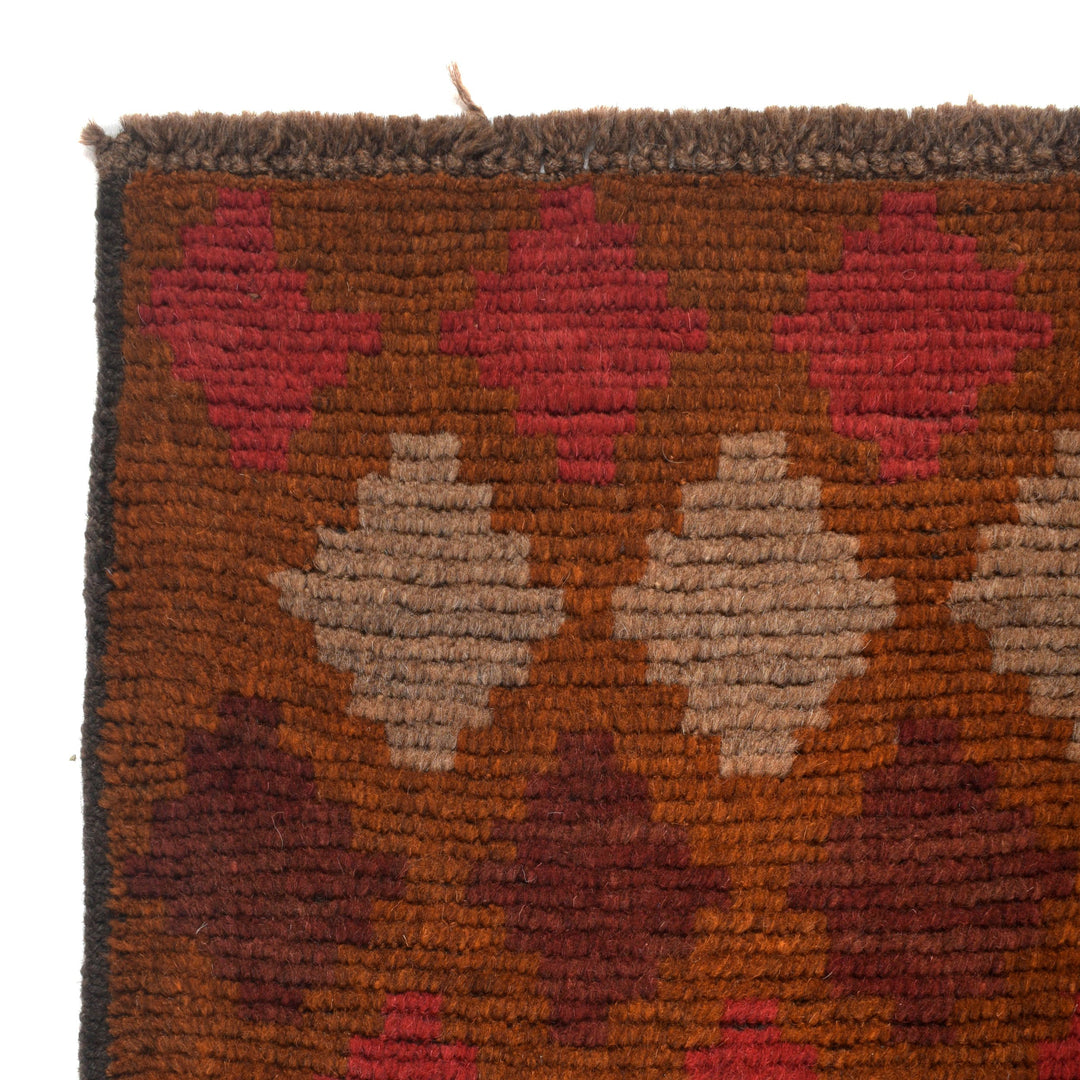 Brown Afghan Baluchi Rug 3' 10" x 5' 11" Hand-Knotted view