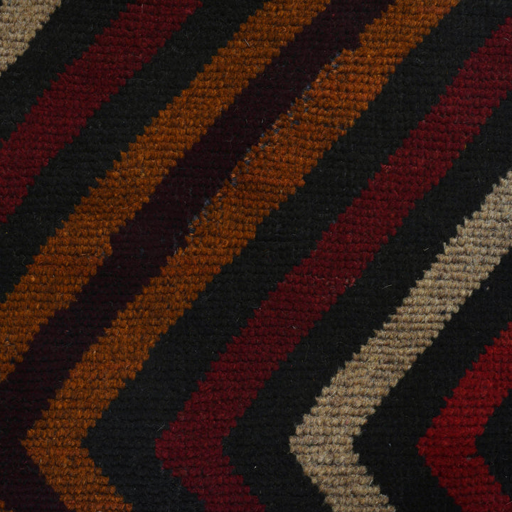 Red Afghan Baluchi Rug 3' 3" x 6' 4" Hand-Knotted close-up