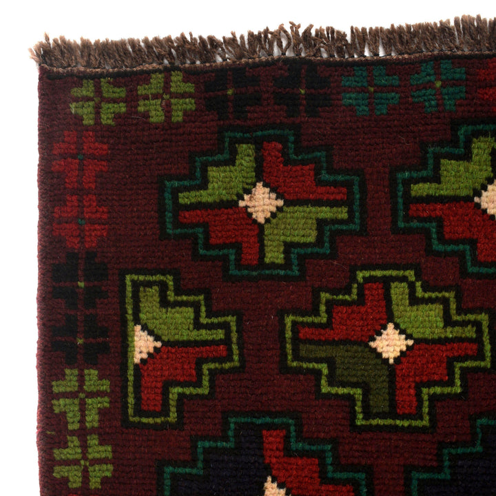 Afghan Baluchi Rug 4' 0" x 6' 4" Hand-Knotted view