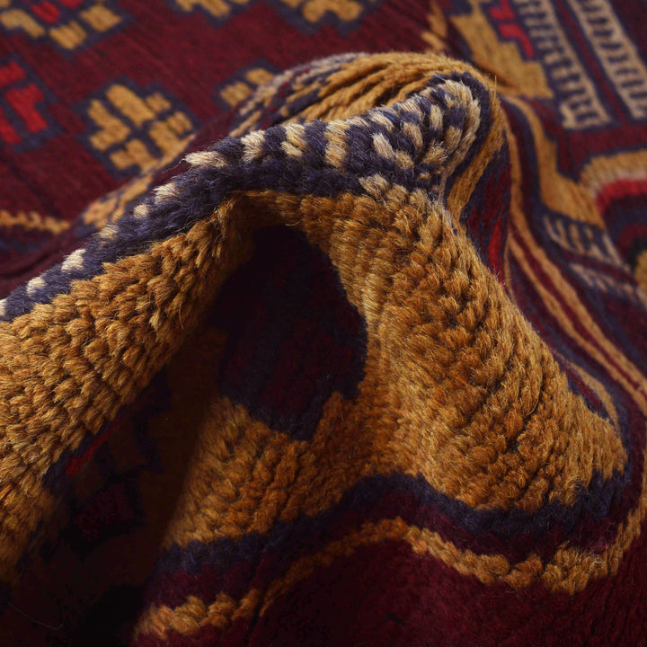 Afghan Baluchi Rug 3' 10" x 6' 4" Hand-Knotted field