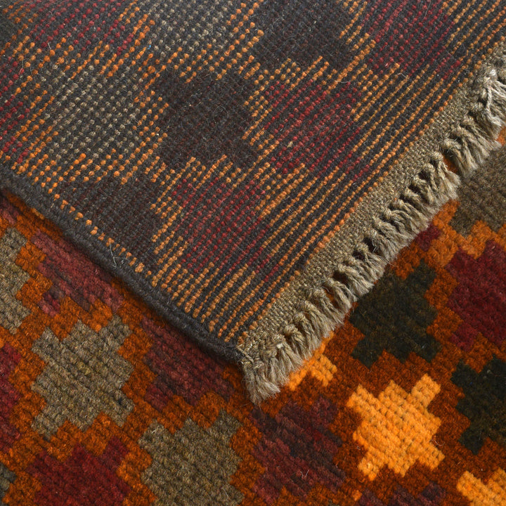 Afghan Baluchi Rug 3' 8" x 6' 2" Hand-Knotted pattern