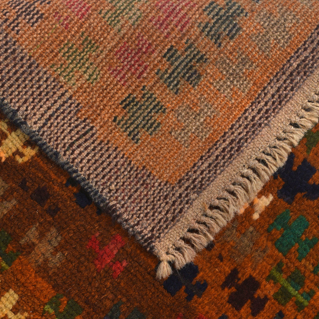 Afghan Baluchi Rug 3' 7" x 6' 0" Hand-Knotted pattern