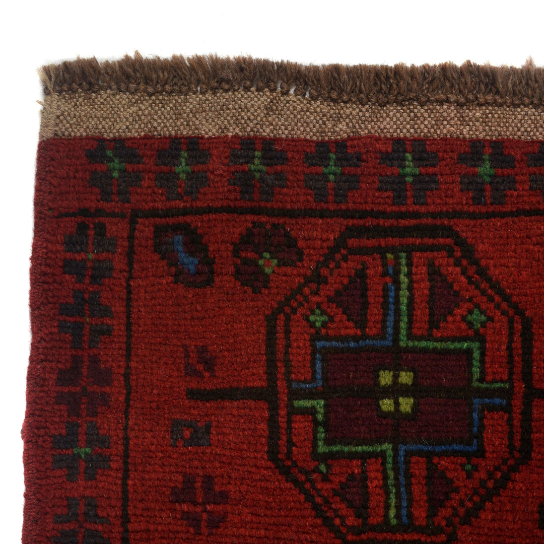 Red Afghan Baluchi Rug 3' 10" x 6' 4" Hand-Knotted view