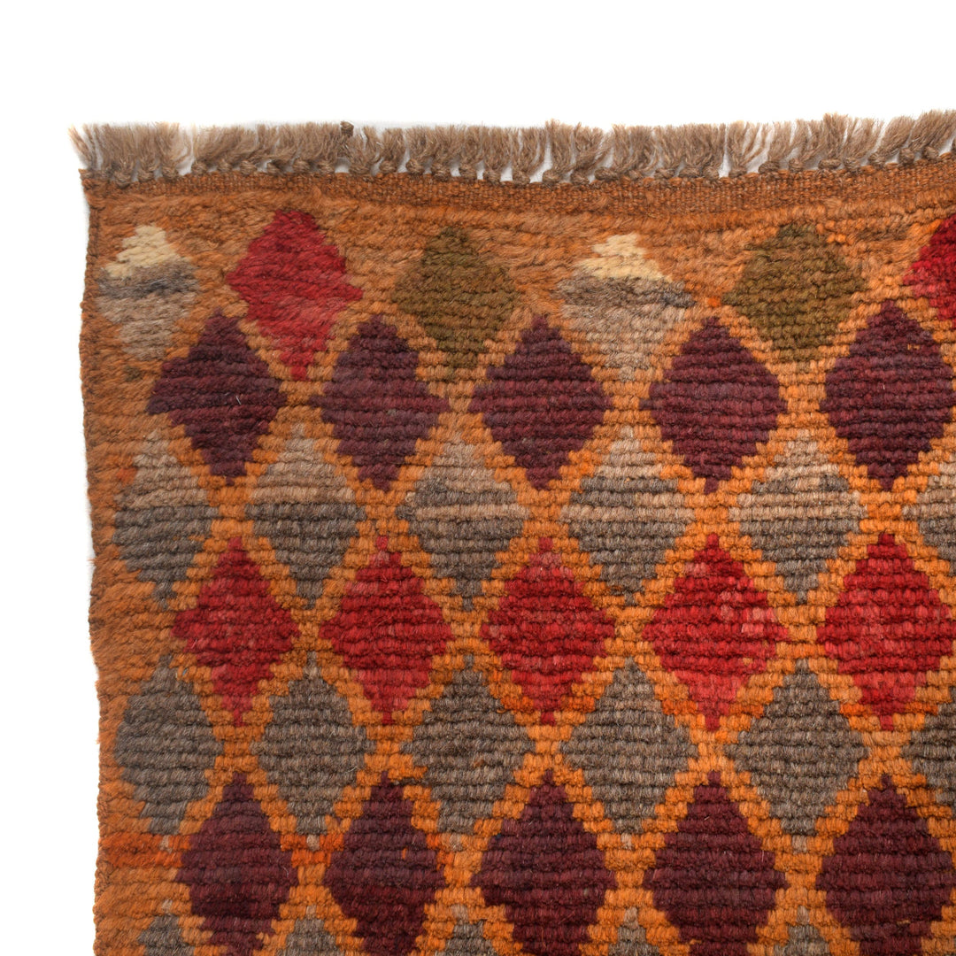 Orange Afghan Baluchi Rug 3' 9" x 6' 1" Hand-Knotted view
