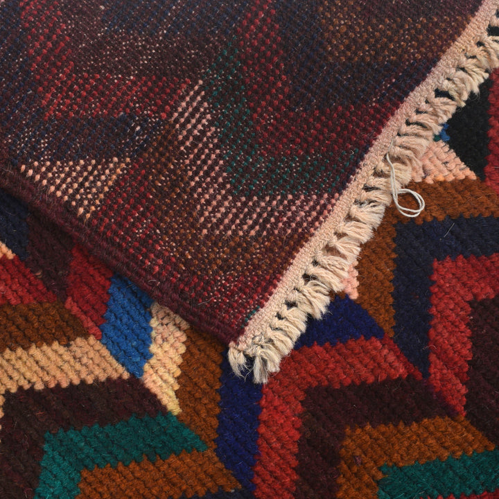 Afghan Tribal Baloch Rug 3' 11" x 6' 2" Hand-Knotted pattern
