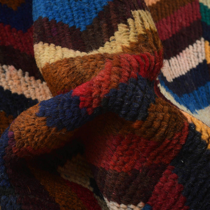 Afghan Tribal Baloch Rug 3' 11" x 6' 2" Hand-Knotted field