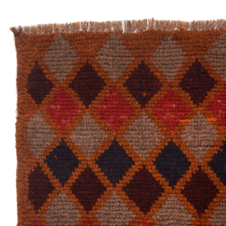 Orange Afghan Baluchi Rug 3' 9" x 6' 2" Hand-Knotted view