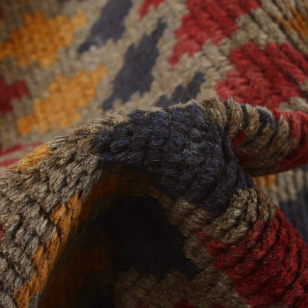 Light Brown Afghan Baluchi Rug 3' 7" x 5' 9" Hand-Knotted field