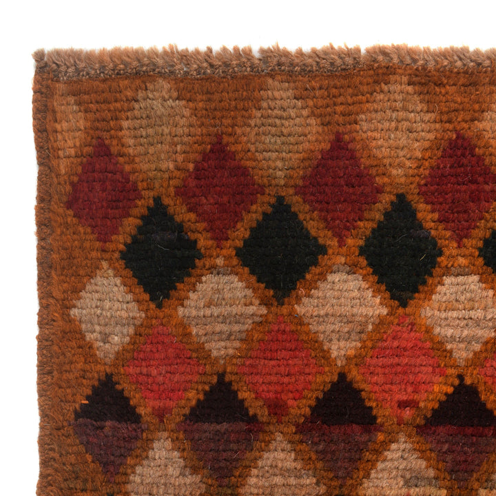 Orange Afghan Baluchi Rug 3' 9" x 6' 3" Hand-Knotted view