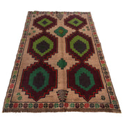 Tribal Baloch Rug 3' 11" x 6' 4" - No. AL10974