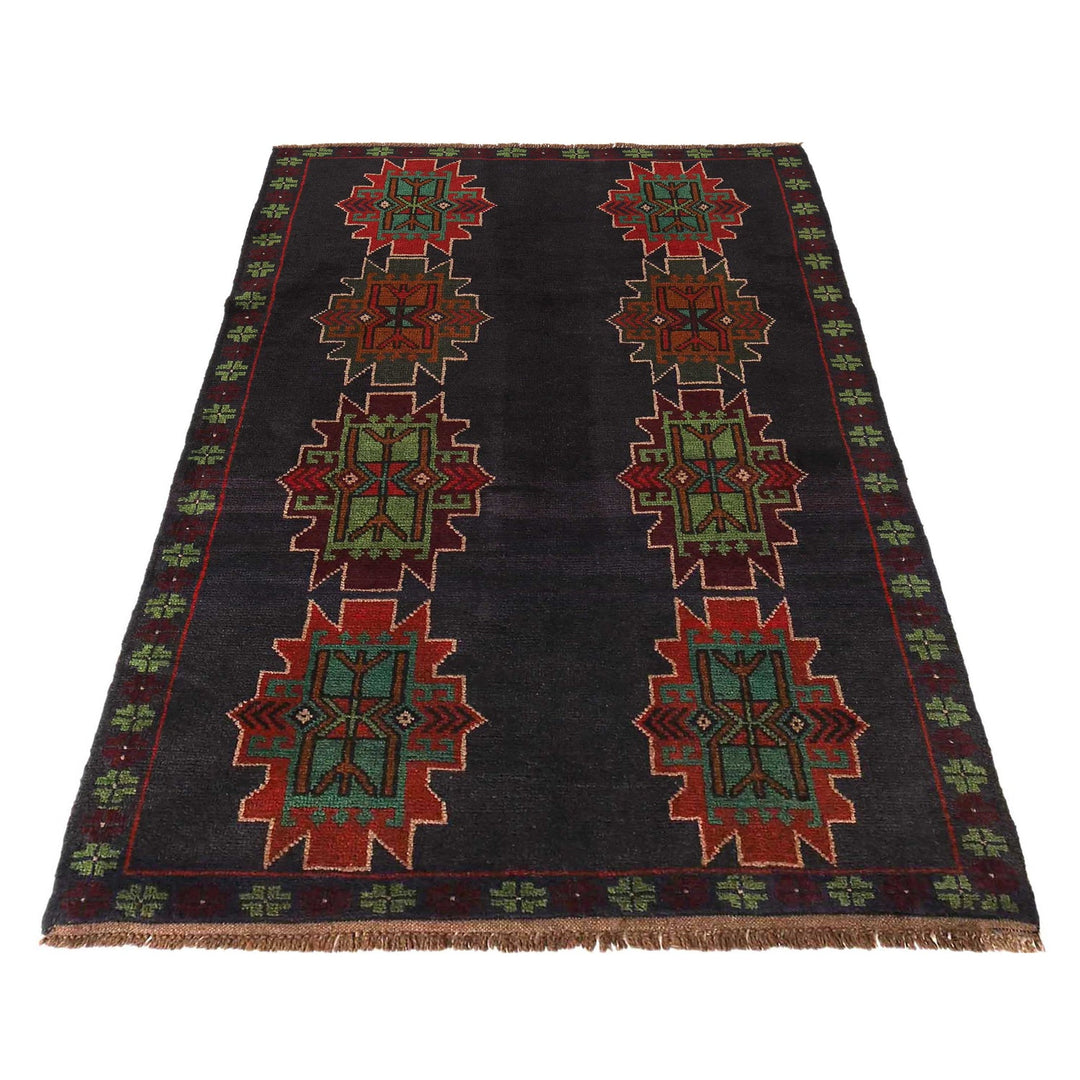 Tribal Baloch Rug 4' 2" x 6' 5" - No. AL29126