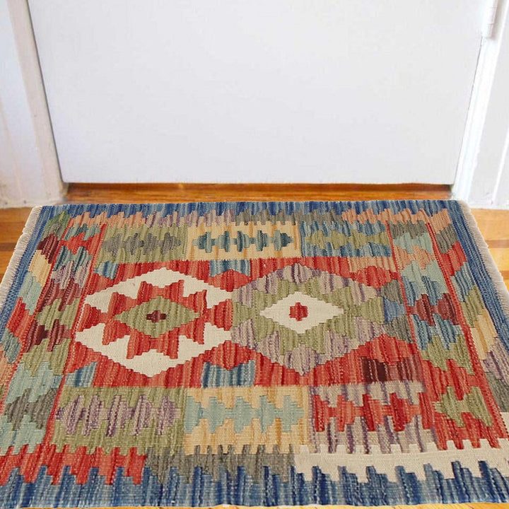 Small Size Chobi Kilim 2' 0" x 2' 8" - No. AL83287