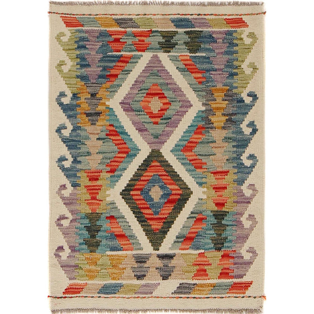 Handmade Vegetable Kilim 2' 2" x 2' 11" - No. AL74604