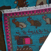 Hand-Knotted Afghan War Carpet 2' 8" x 4' 2" - No. AL92564