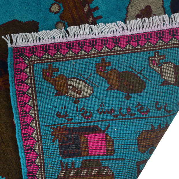 Hand-Knotted Afghan War Carpet 2' 8" x 4' 2" - No. AL92564