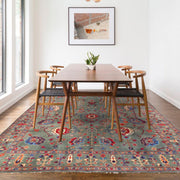 Hand knotted Kazak Carpet 9' 1" x 11' 11" - No. AL27431